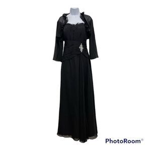 NWT! 2 Pcs Eloise Formal Set Black L Prom Wedding Party black bling